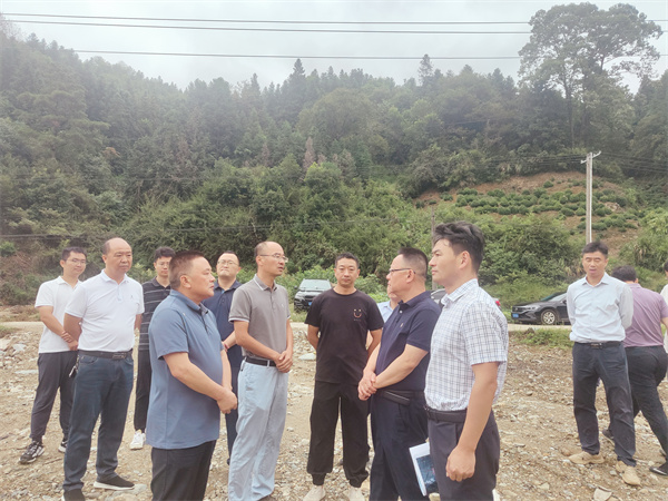 10月1日，洪董，余總陪同汪凱書記一行到紹濂鄉(xiāng)清溪村調(diào)研.jpg