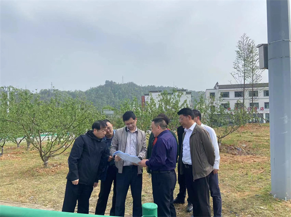 4月15日下午，汪盛副縣長(zhǎng)帶隊(duì)赴北岸指導(dǎo)金山道口整體風(fēng)貌提升工作.jpg